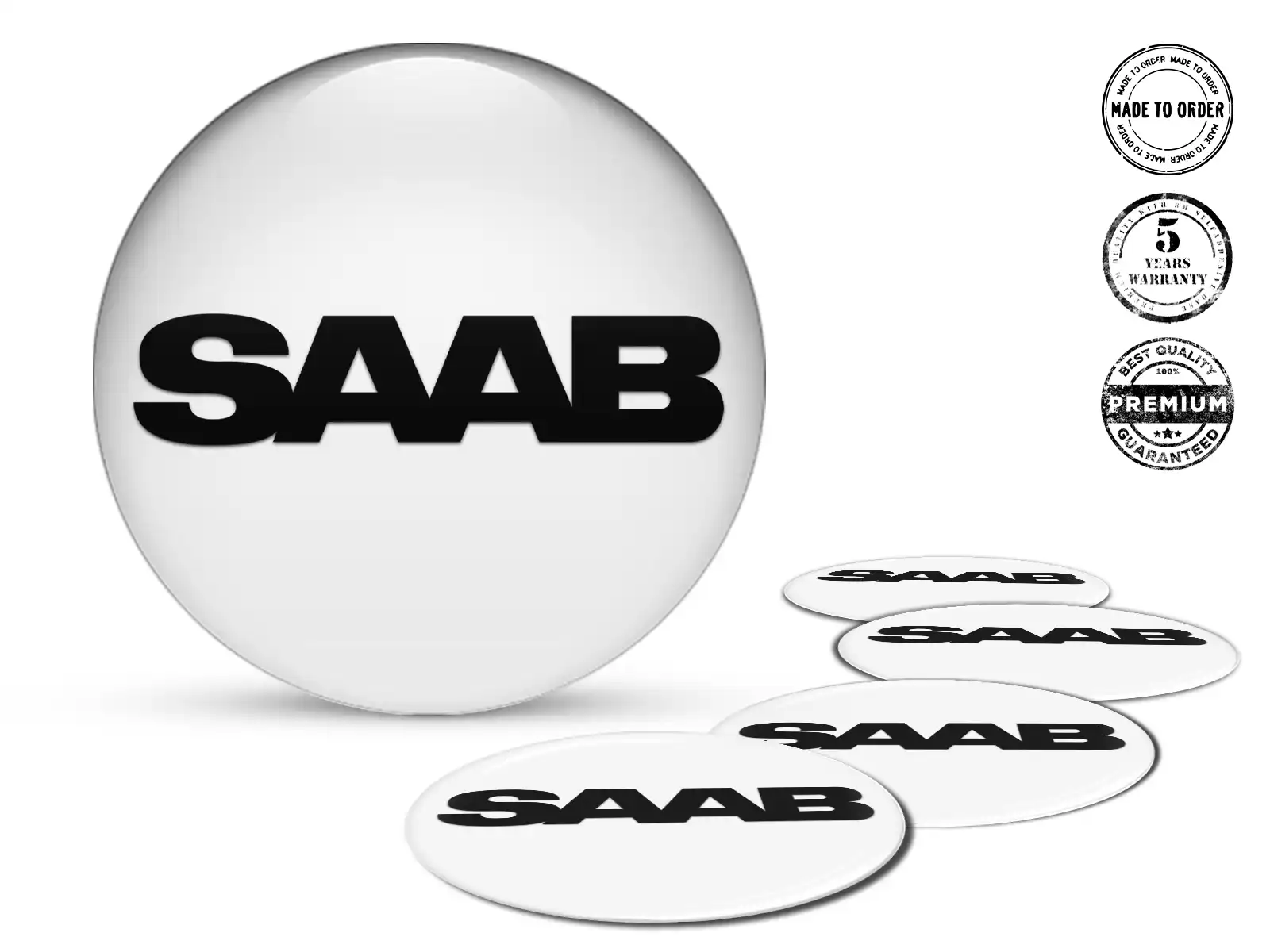 Saab Gewölbte Aufkleber Logo Stilvolle Radembleme